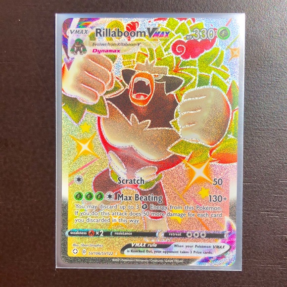 Pokemon | Games | Rare Shiny Rillaboom Vmax Full Art | Poshmark Pokemon | Games | Rare Shiny Rillaboom Vmax Full Art | Poshmark